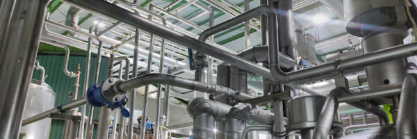 Stainless stainless pipe to flow water and product and tank in p
